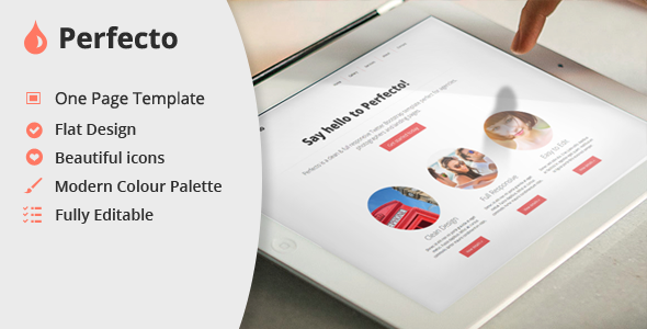 Perfecto One Page PSD Template