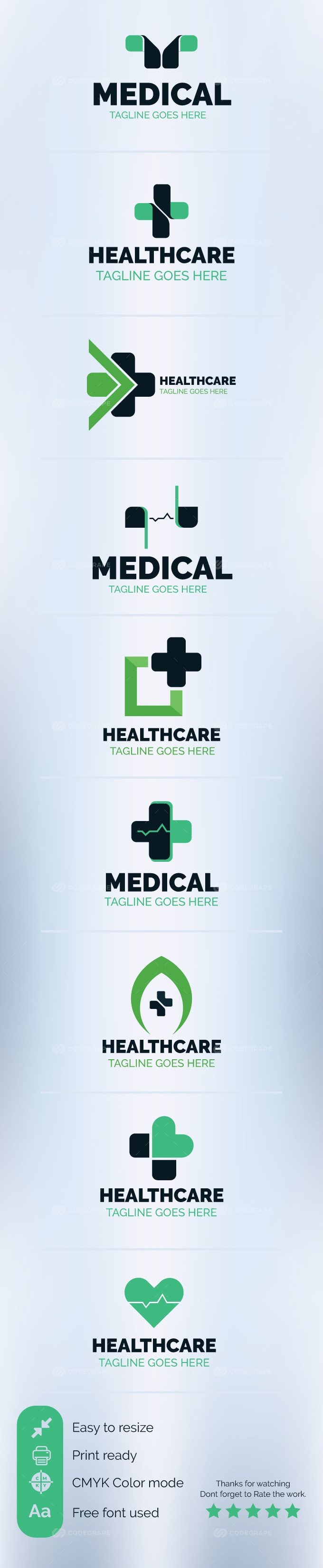 Medical and Healthcare Logo