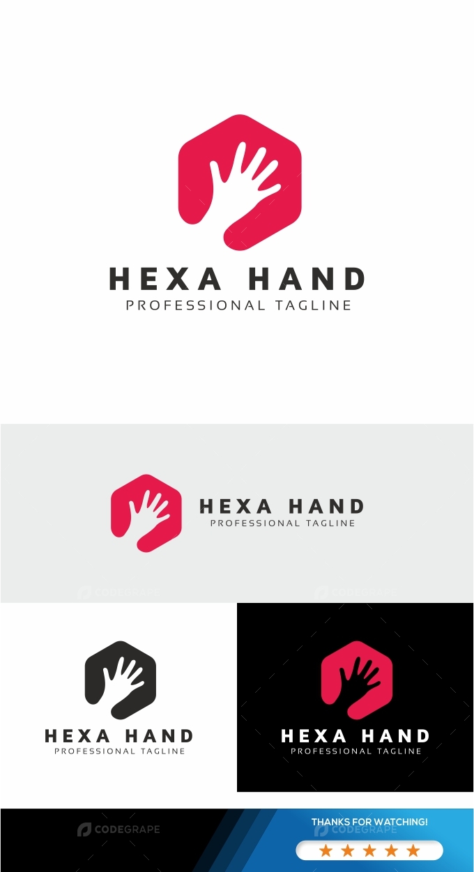 Hexagon Hand Logo