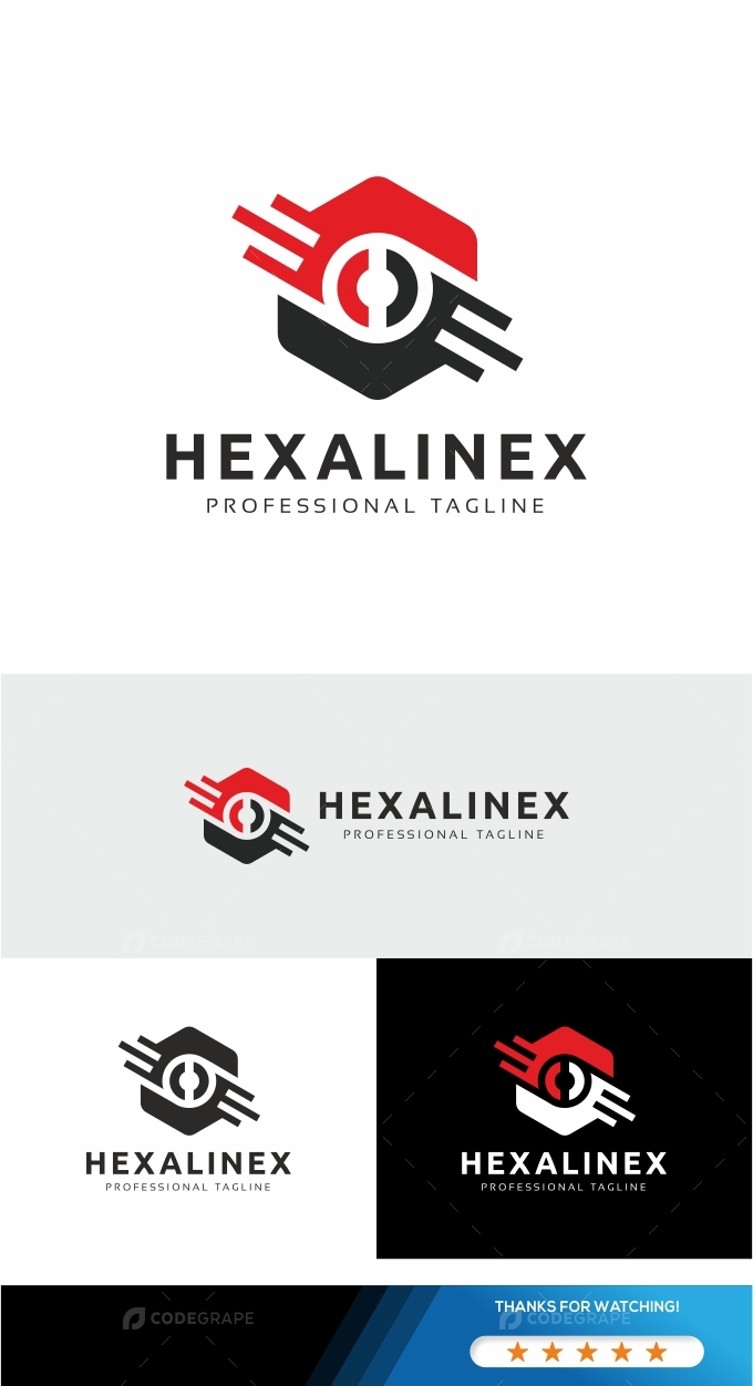 Hexagon Line Logo