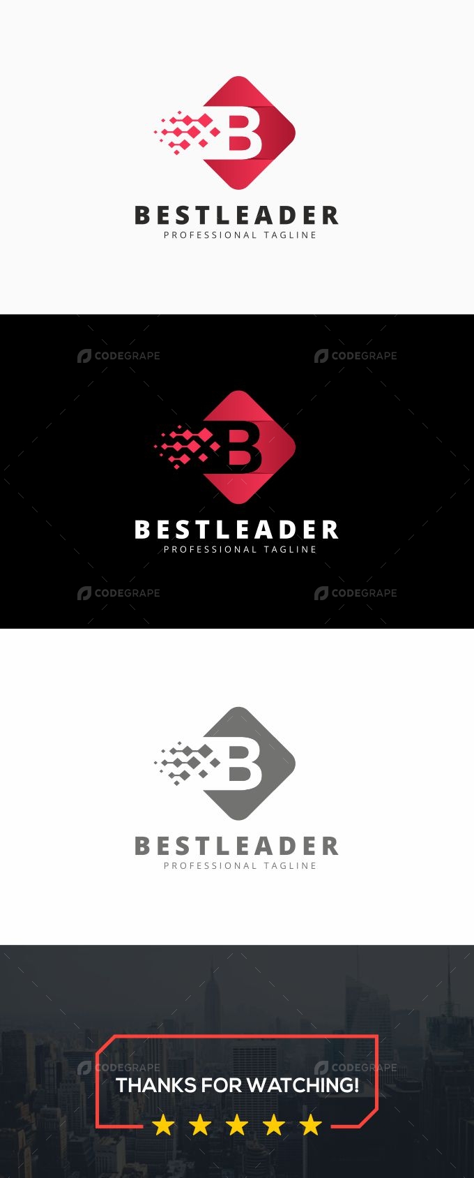 Cubical B Letter Logo