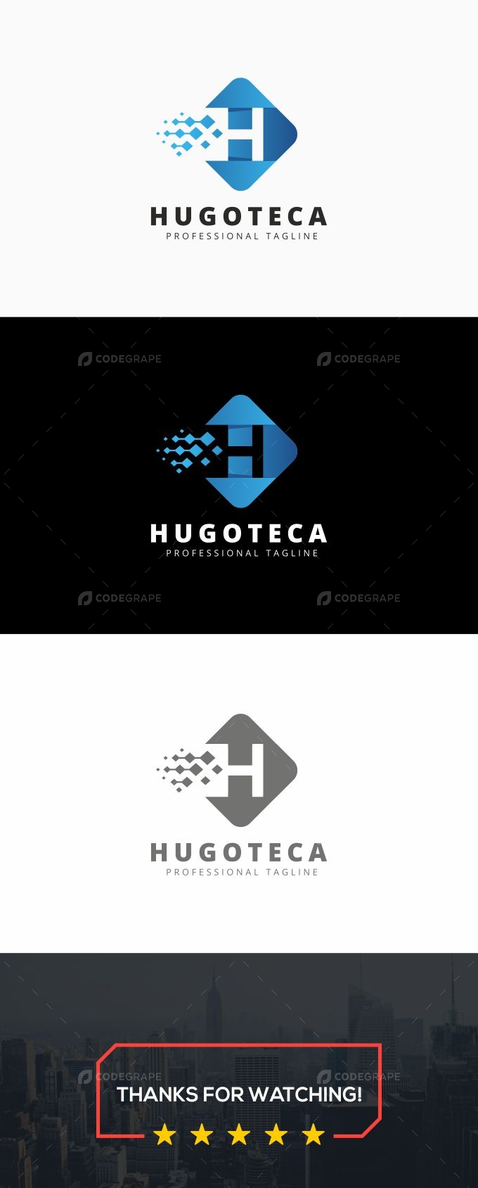 H Letter - Hugoteca Logo