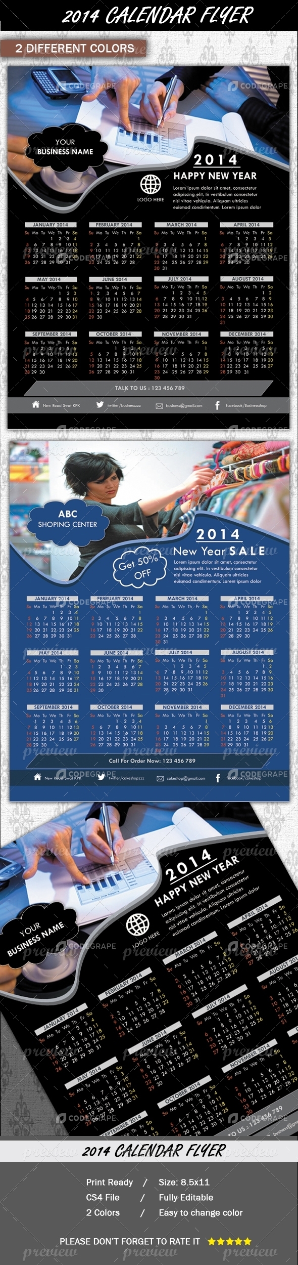 2014 Calendar Business Flyer