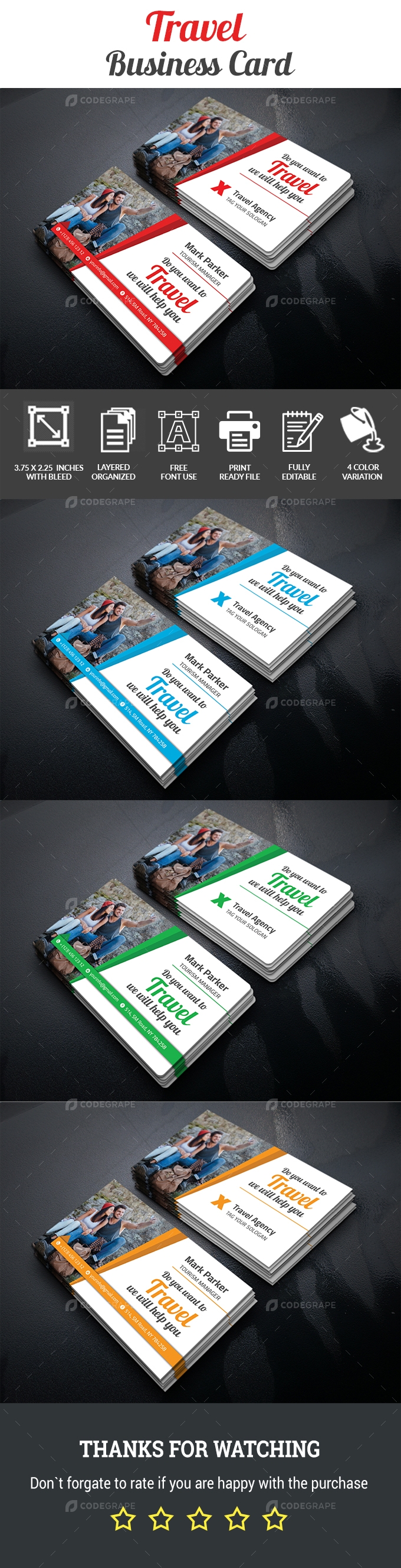 Corporate Travel  Business Card