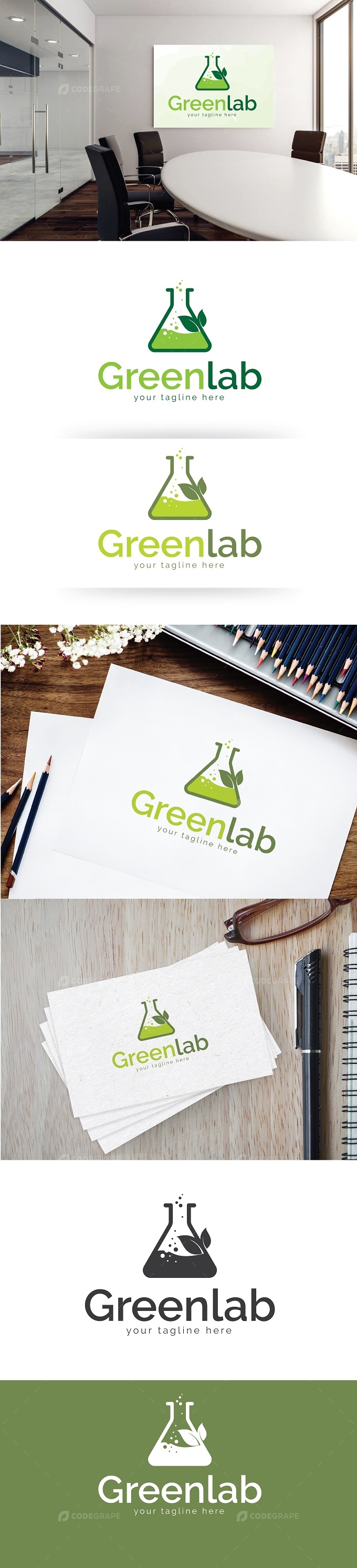 Green Lab Logo Design