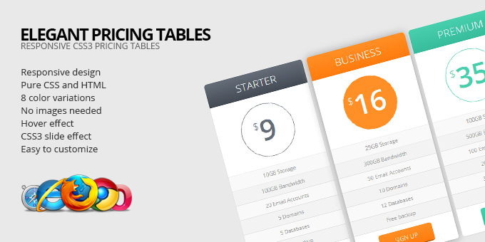 Elegant Pricing Tables