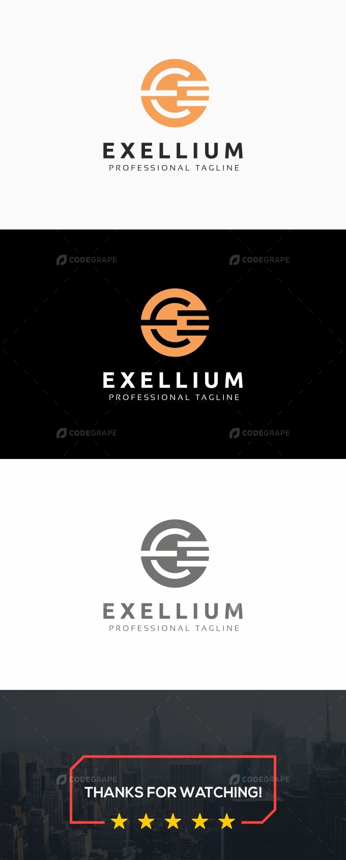 Exellium E Letter Logo