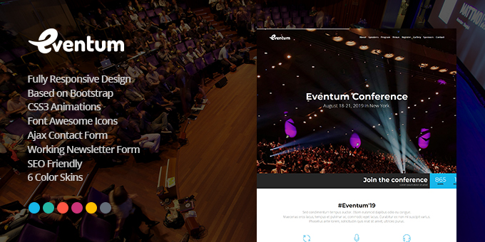 Eventum - One Page Event & Conference Template