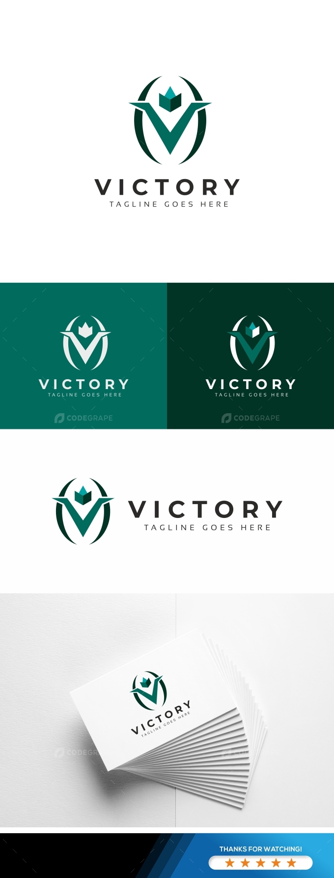 Victory V Letter Logo