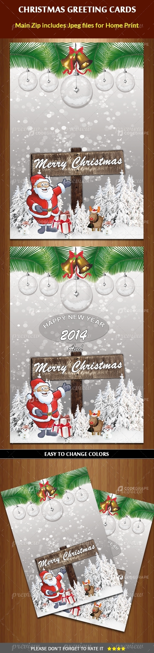 Christmas and New Year Greeting Cards