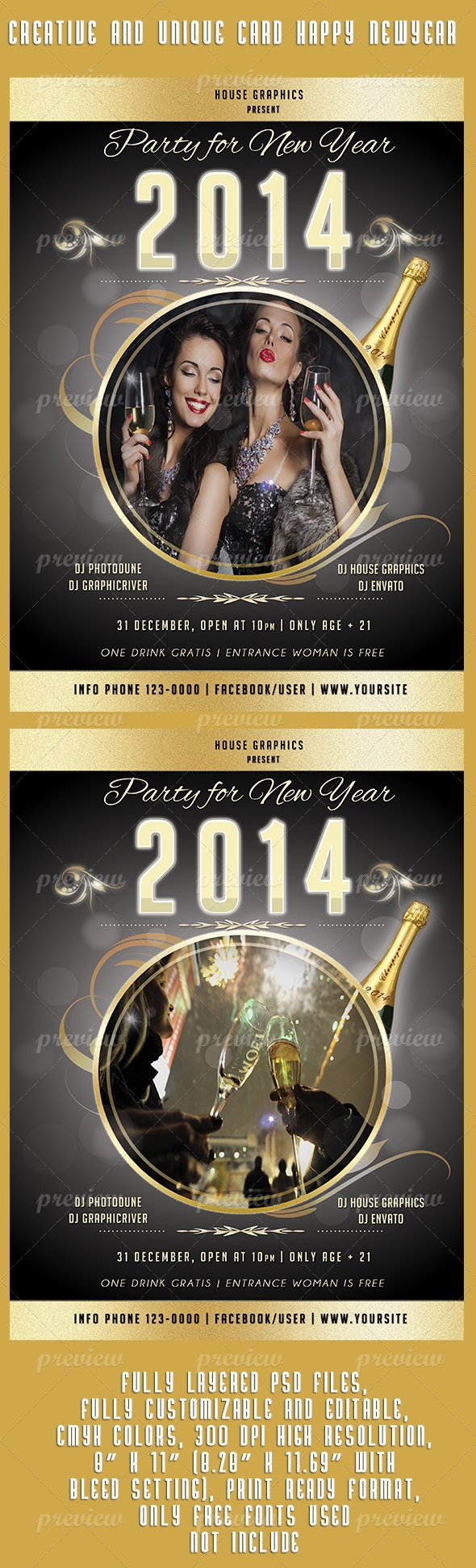 Party NewYear Flyer Template
