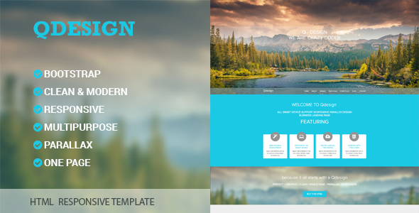 QDesign - Parallax One Page HTML Template