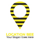 Location Bee Icon Illustration