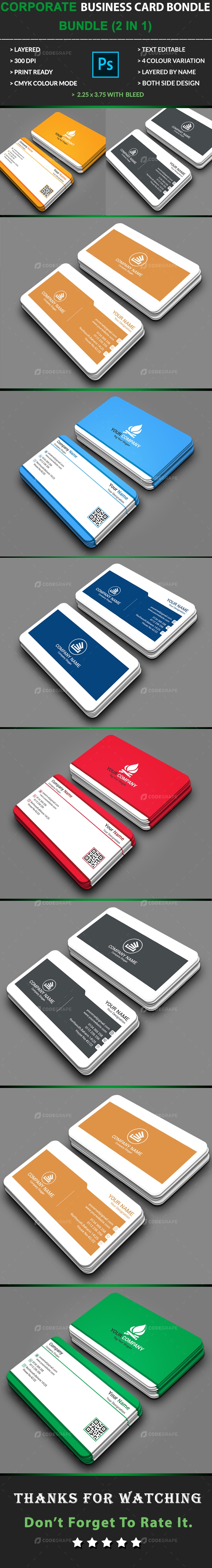 Corporate Business Card Bundle (2 in 1)