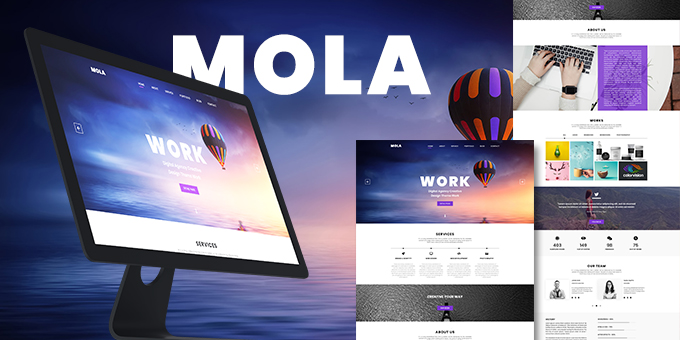 Mola - Agency One Page PSD Template