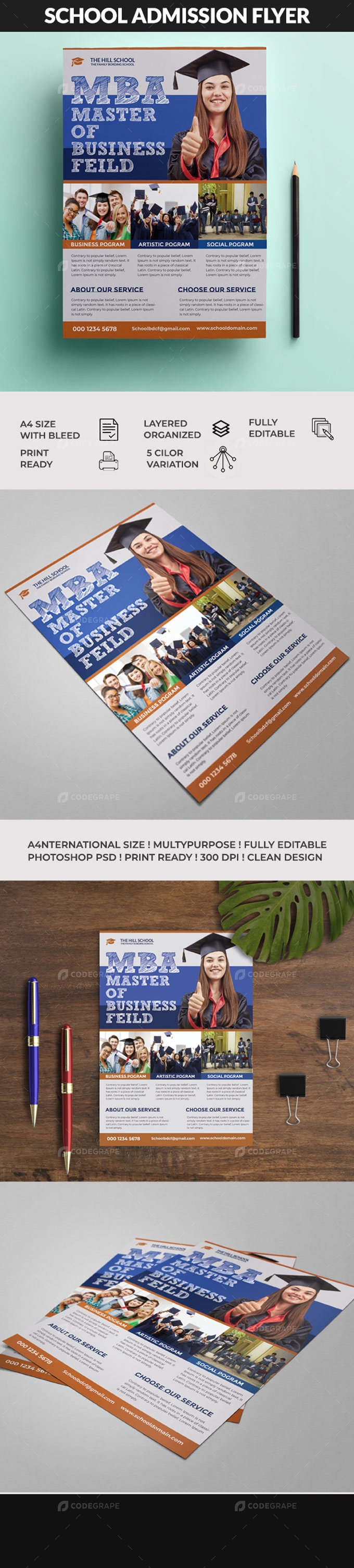 School Admission Flyer Template