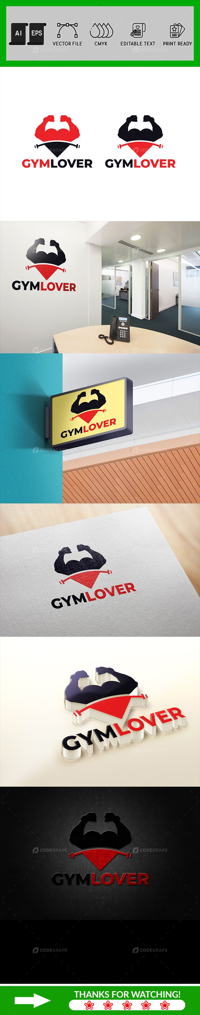 Gym Fitness Logo Template
