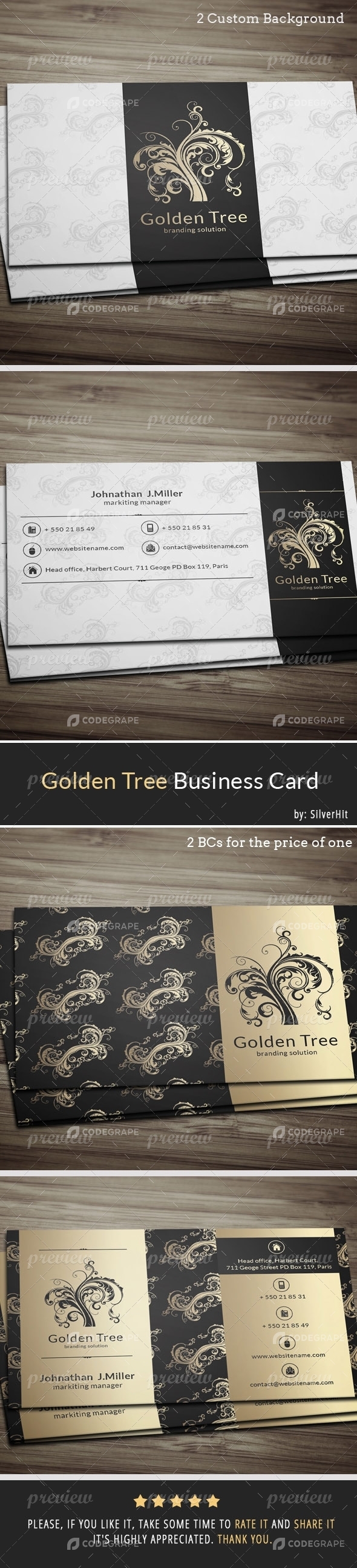 Golden Tree Business Card