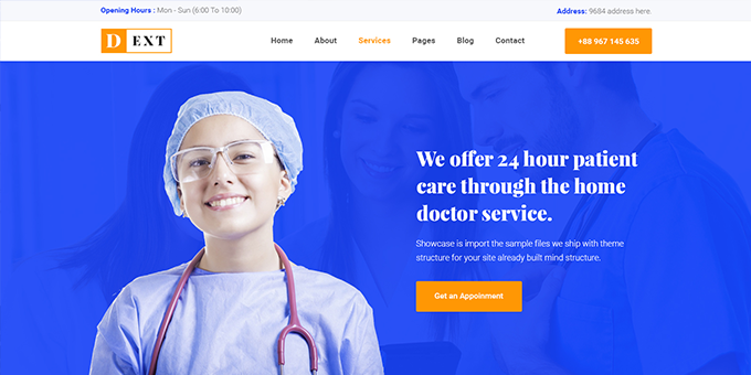 Dext - Medical Website Template