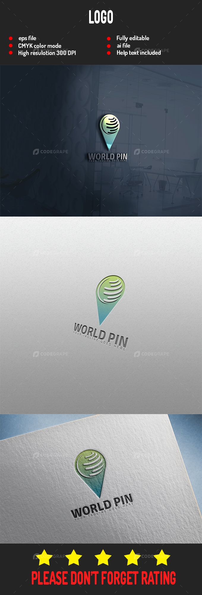 World Pin Logo