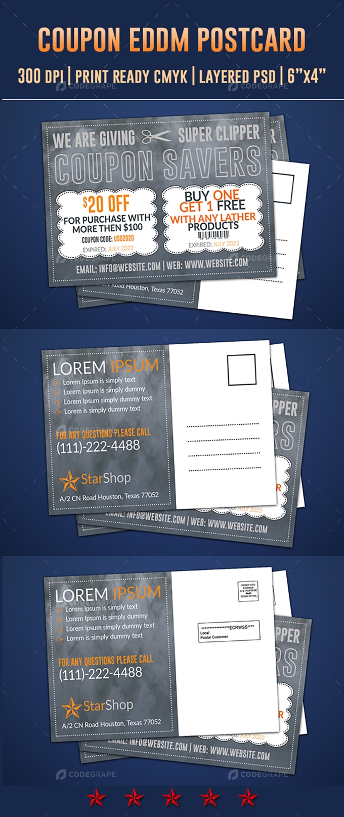 Coupon Postcard & Direct Mail EDDM Design Template