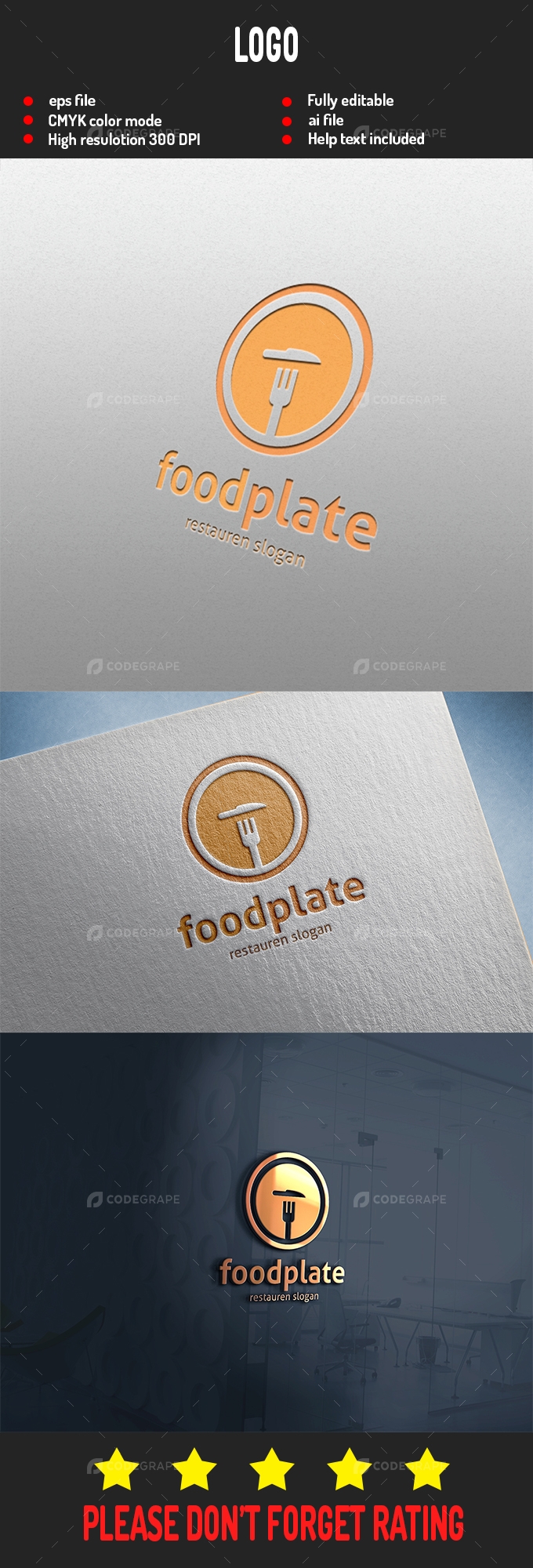 Food Plate Logo