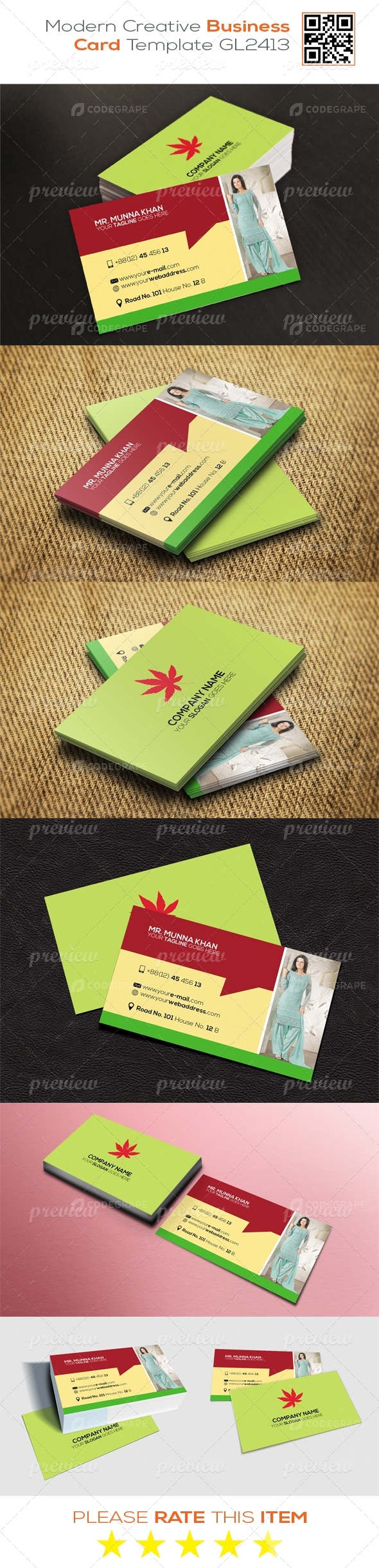 Modern Creative Business Card Template GL24013