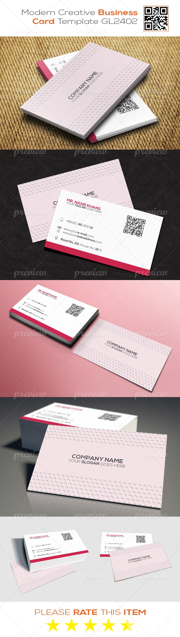 Normal Business Card Template GL2402