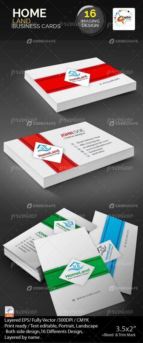 Home Lands Business Cards