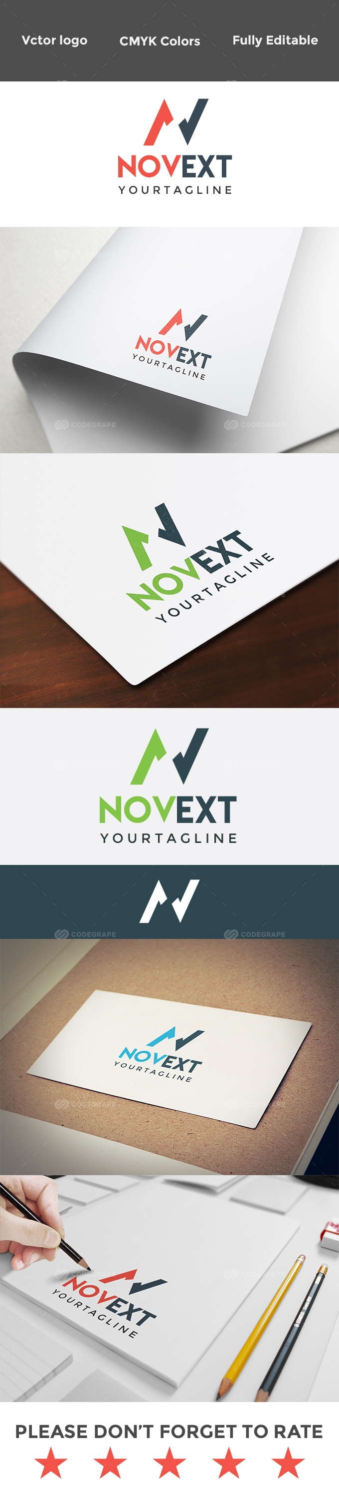 Novext N Letter Logo