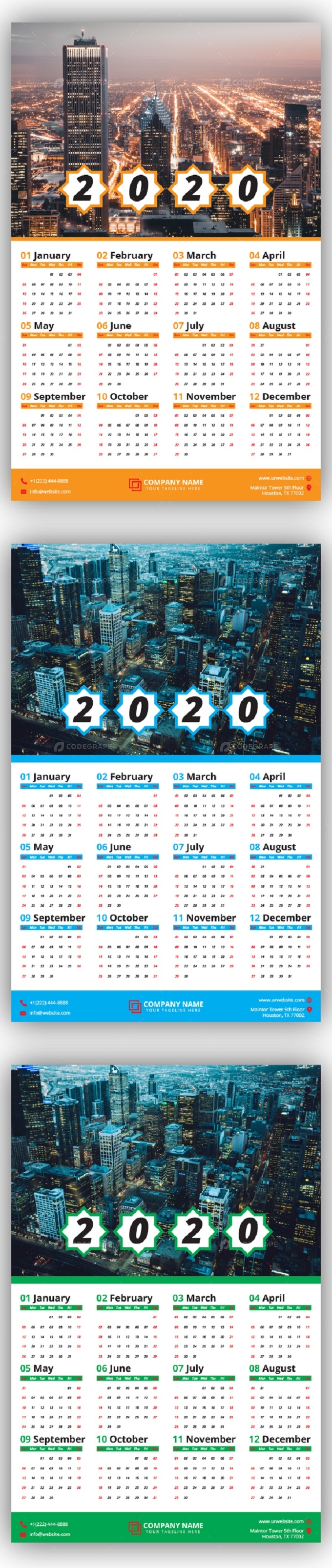 Calendar 2020 Design Template
