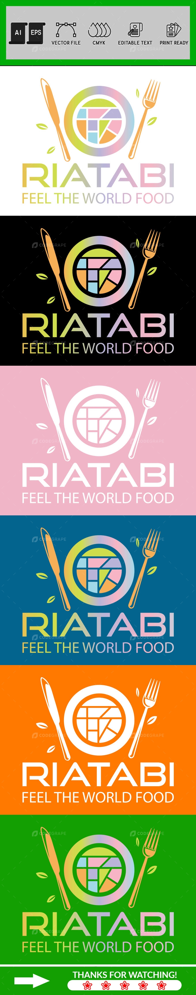 Restaurant and Food Logo Design Template