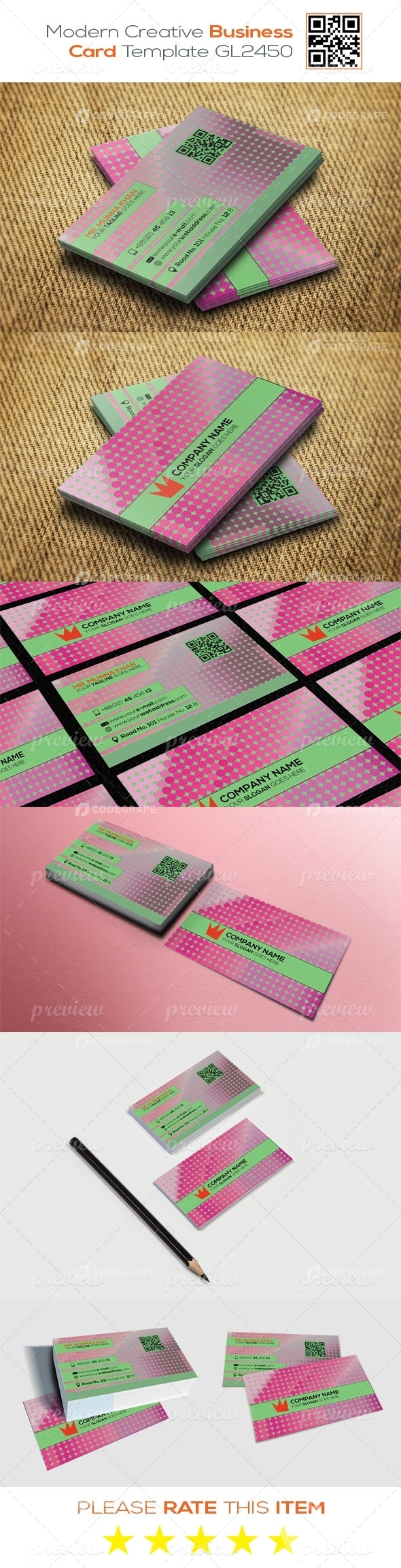 Modern Creative Business Card Template GL2450