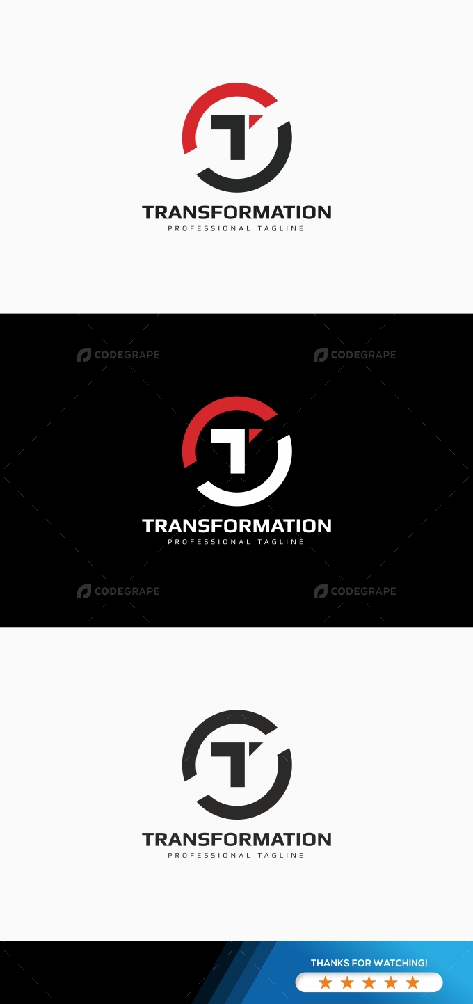 Letter T-Transform Logo