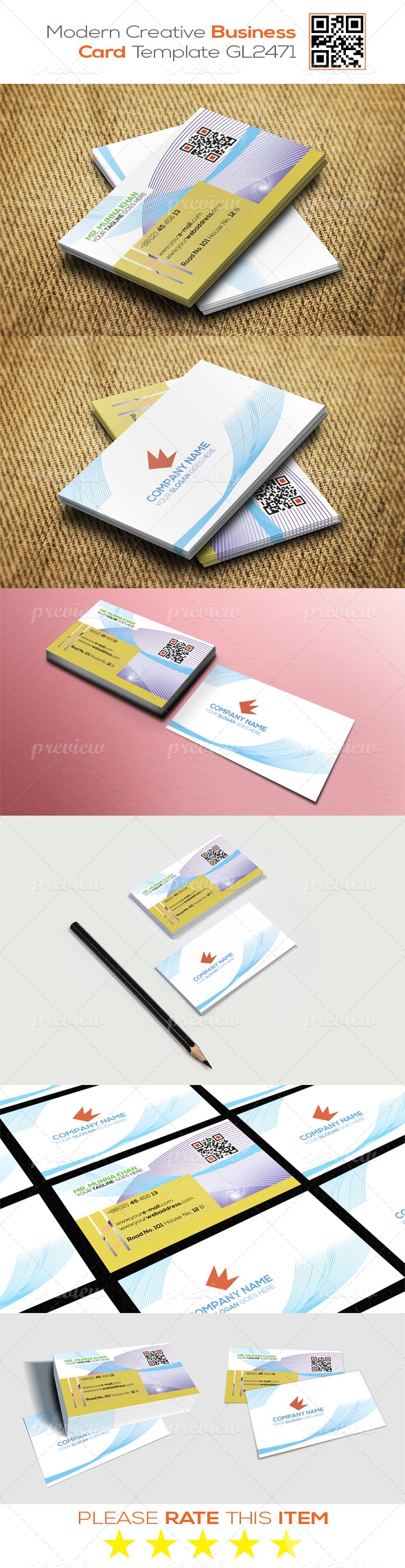 Modern Creative Business Card Template GL2471
