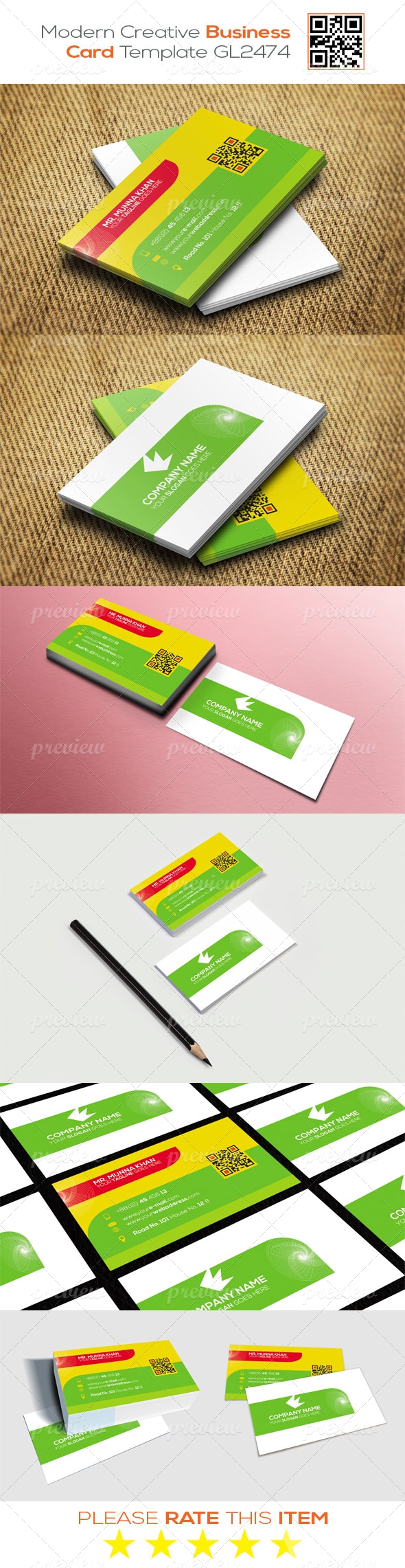 Modern Creative Business Card Template GL2474