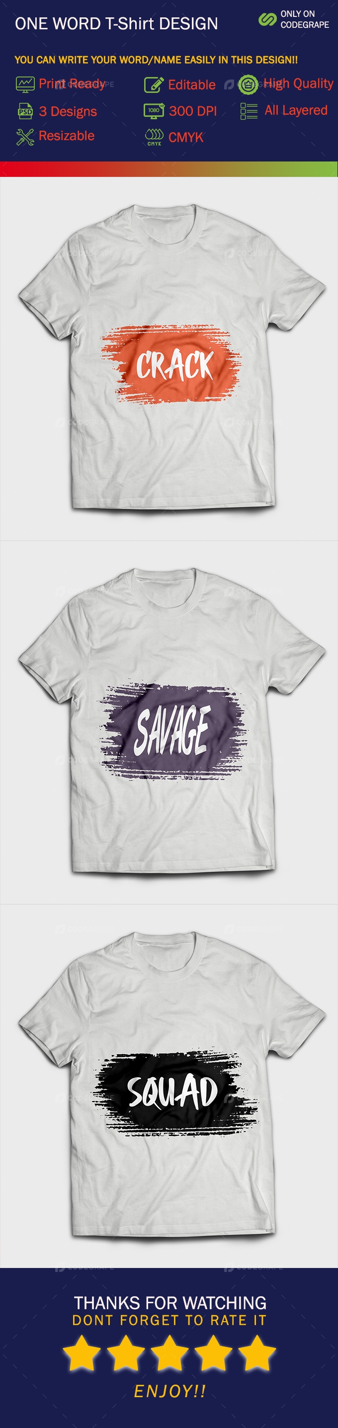 T-Shirt Design (One Word)