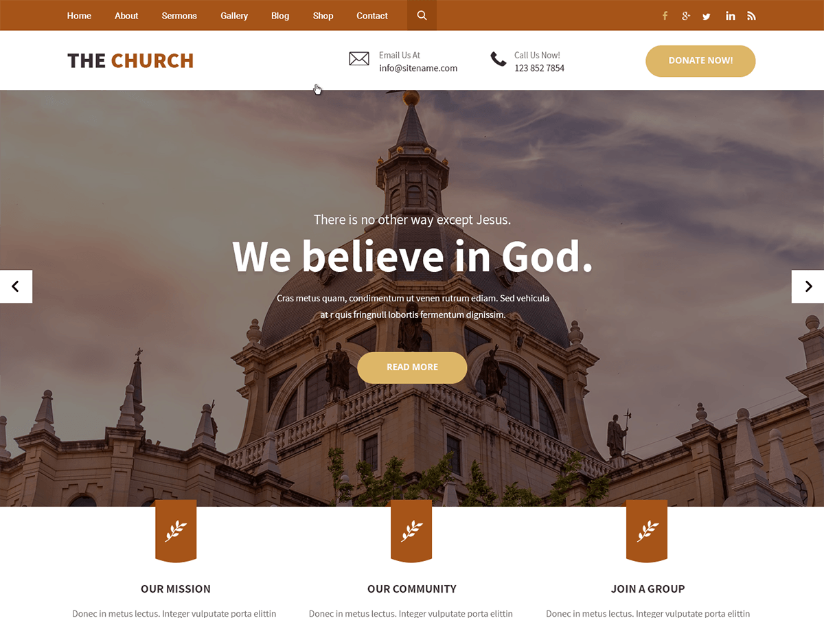 Church WordPress Theme Preview CodeGrape