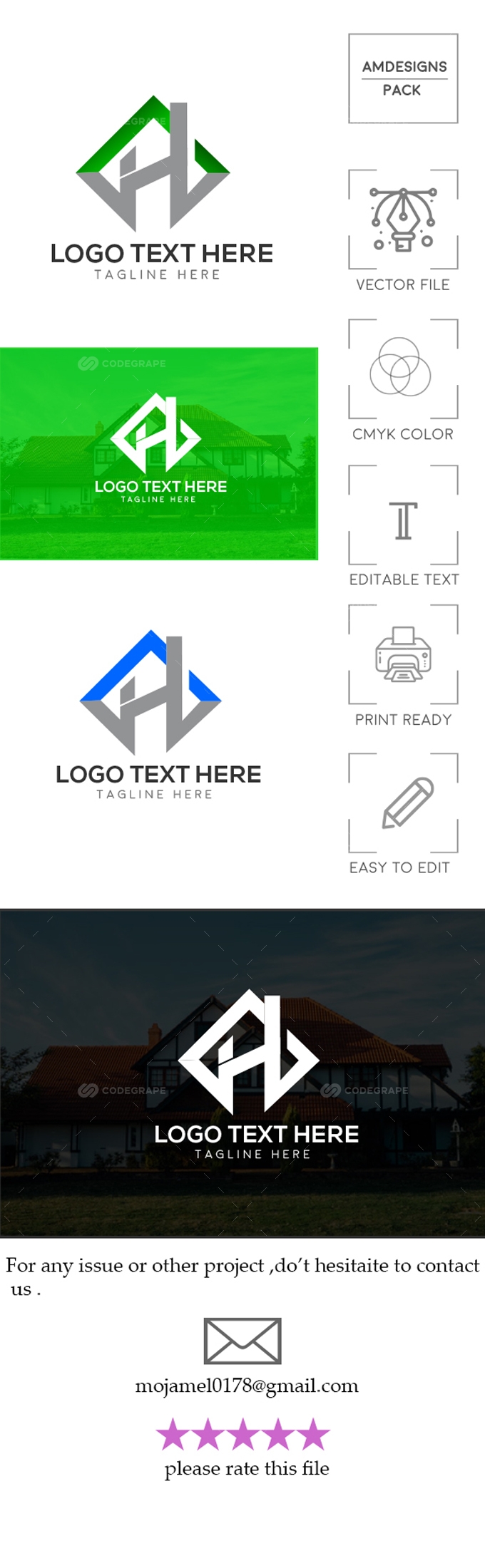 H Letter Logo Designs