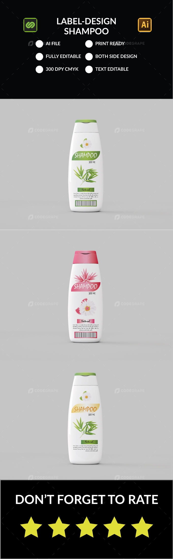 Shampoo Label Design