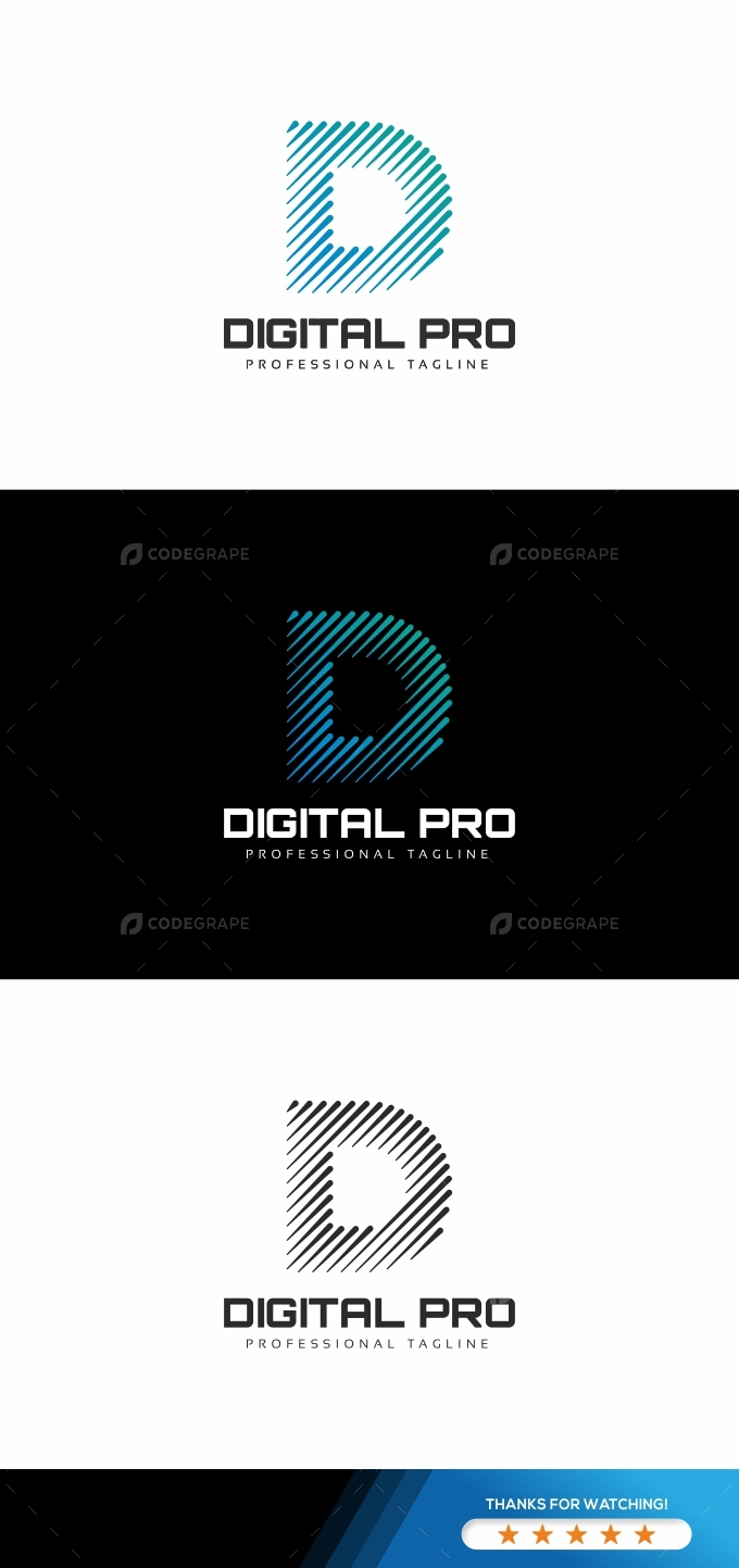 Digital Pro D Letter Logo