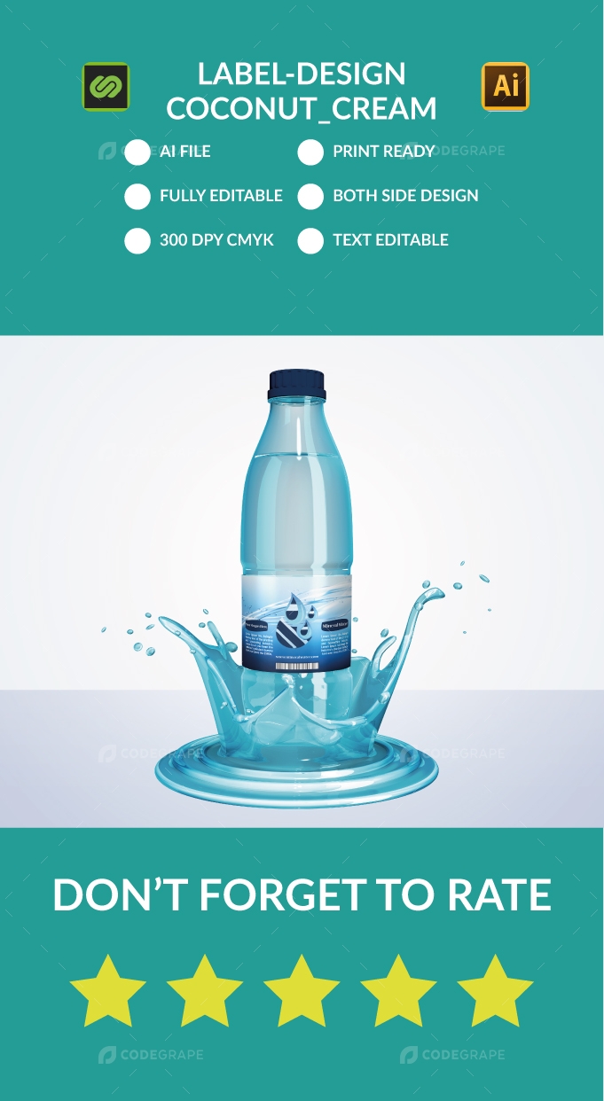 Water Bottle Label Design