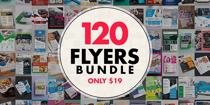 120 Flyer Templates Bundle with Extended License
