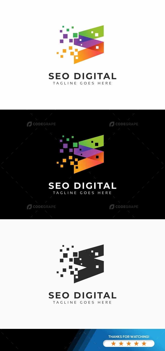 Seo Digital S Letter Logo