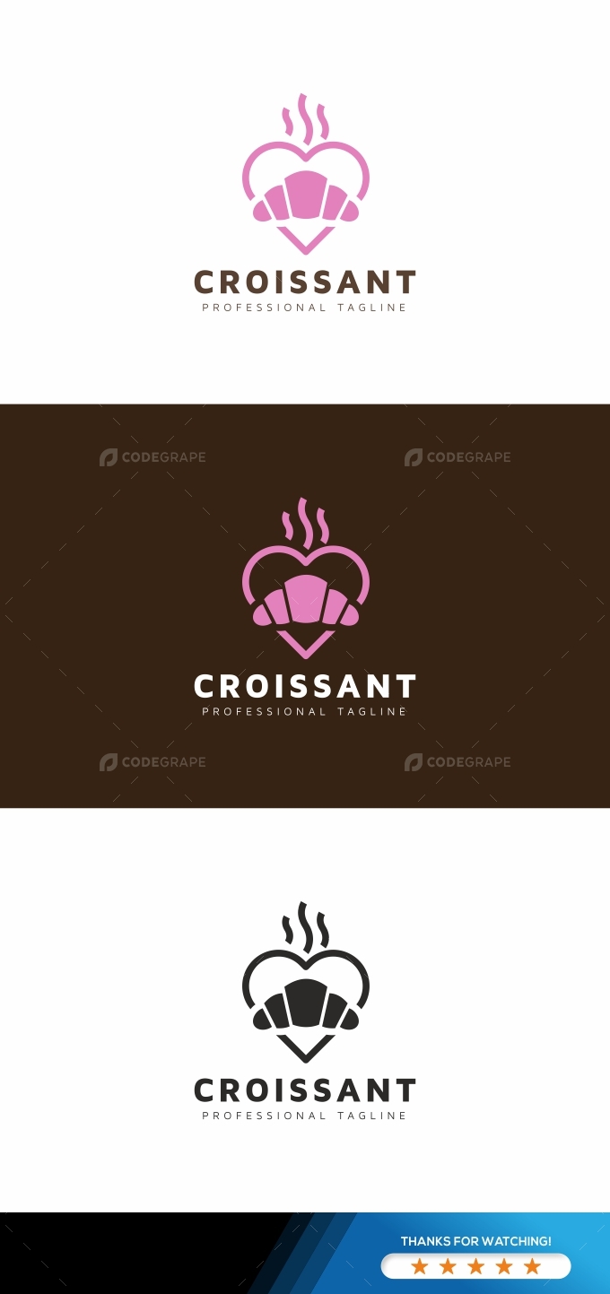 Croissant Bakery Logo
