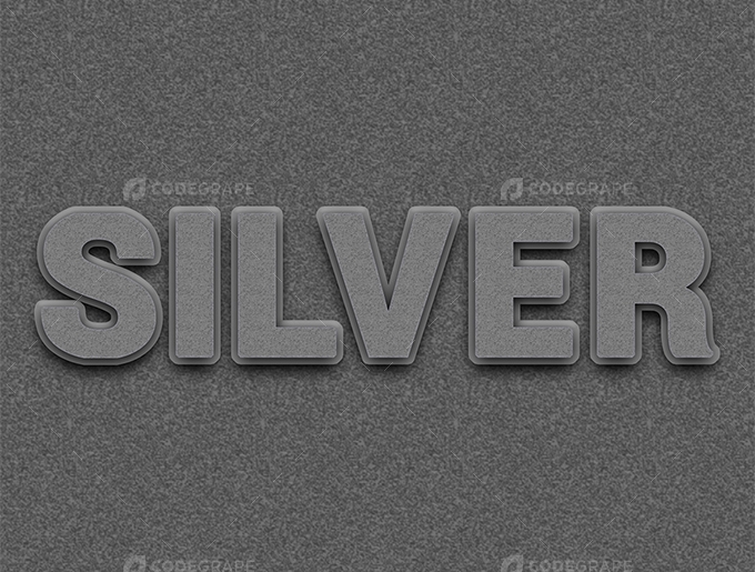 Silver Color Photoshop Text Effect