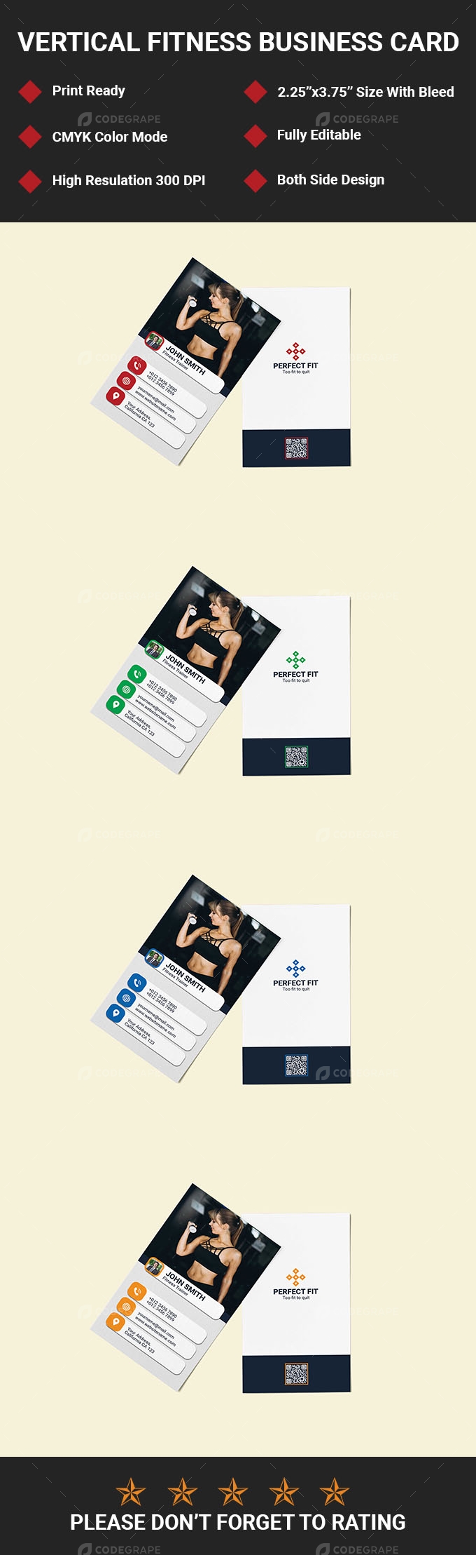 Vertical Fitness Business Card