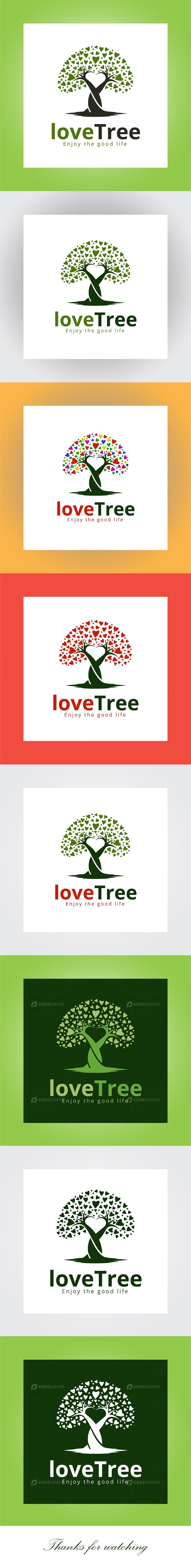 Love Tree Logo Design