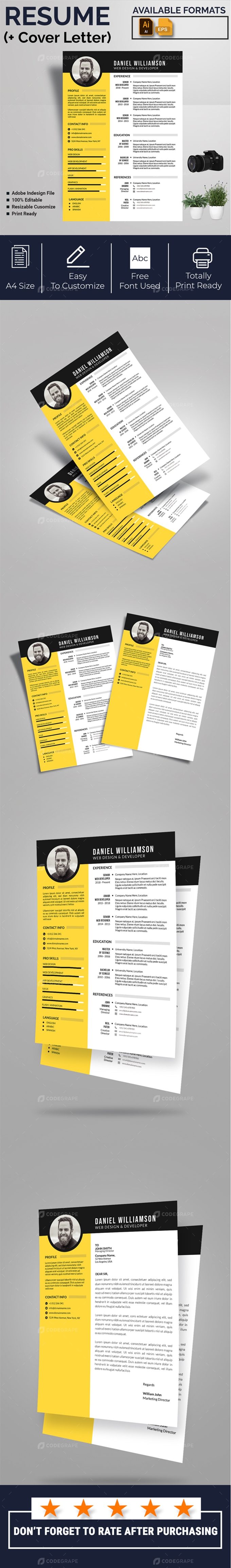 Resume Template with Cover letter