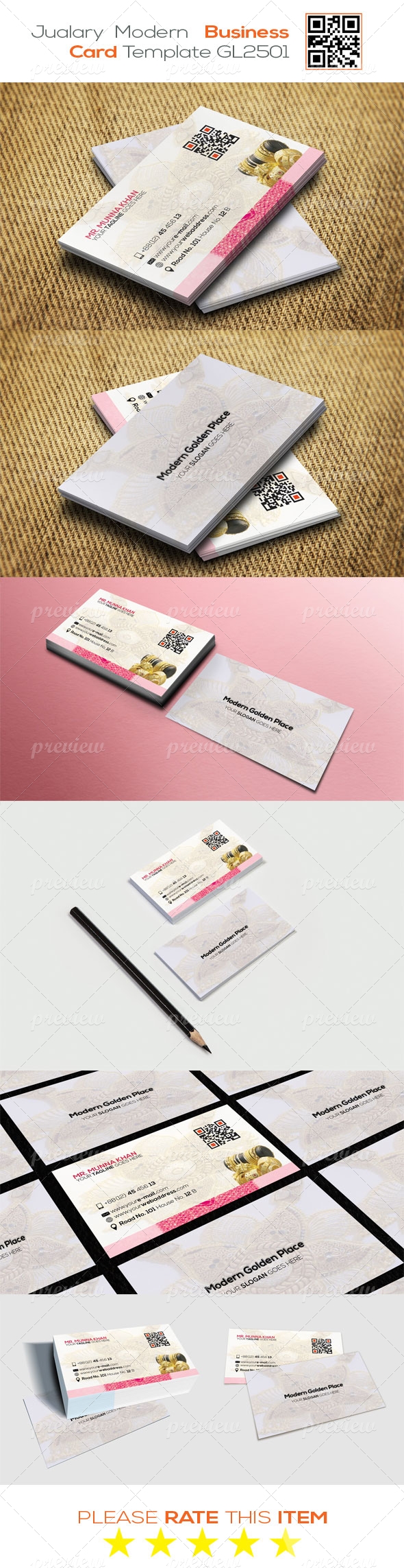 Jualary  Modern Creative Business Card Template GL2501